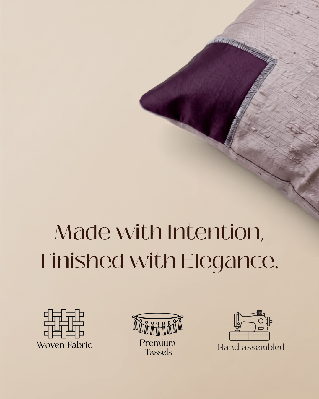 Mauve Slate Mosaic Cushion
