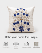 Royal Blue Lotus Cushion