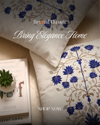 Royal Blue Lotus Cushion