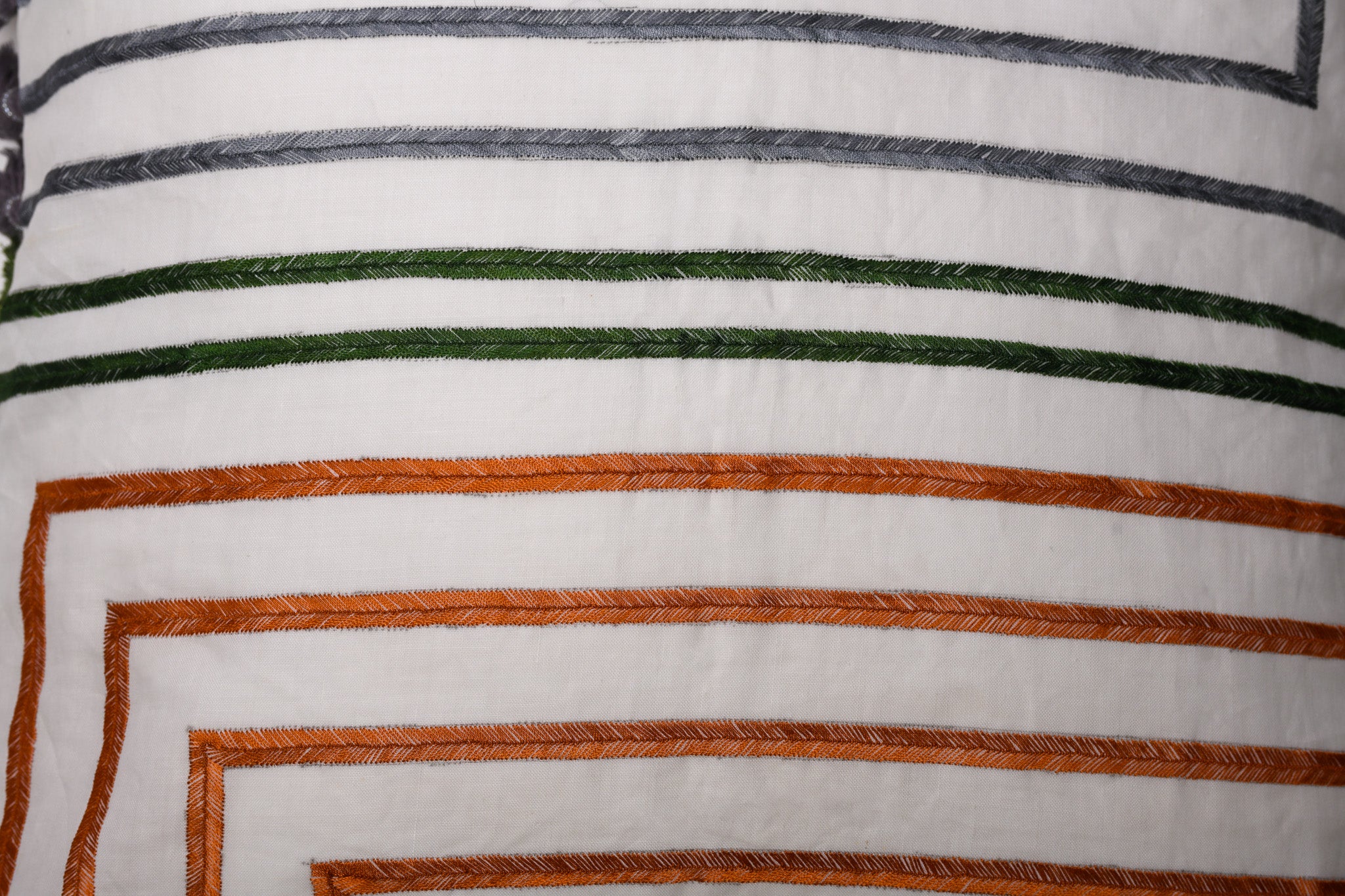 Carnival Threads – Colourful Striped Cushion with Tassels
