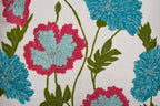 Crimson & Cobalt – Carnation Embroidered Cushion