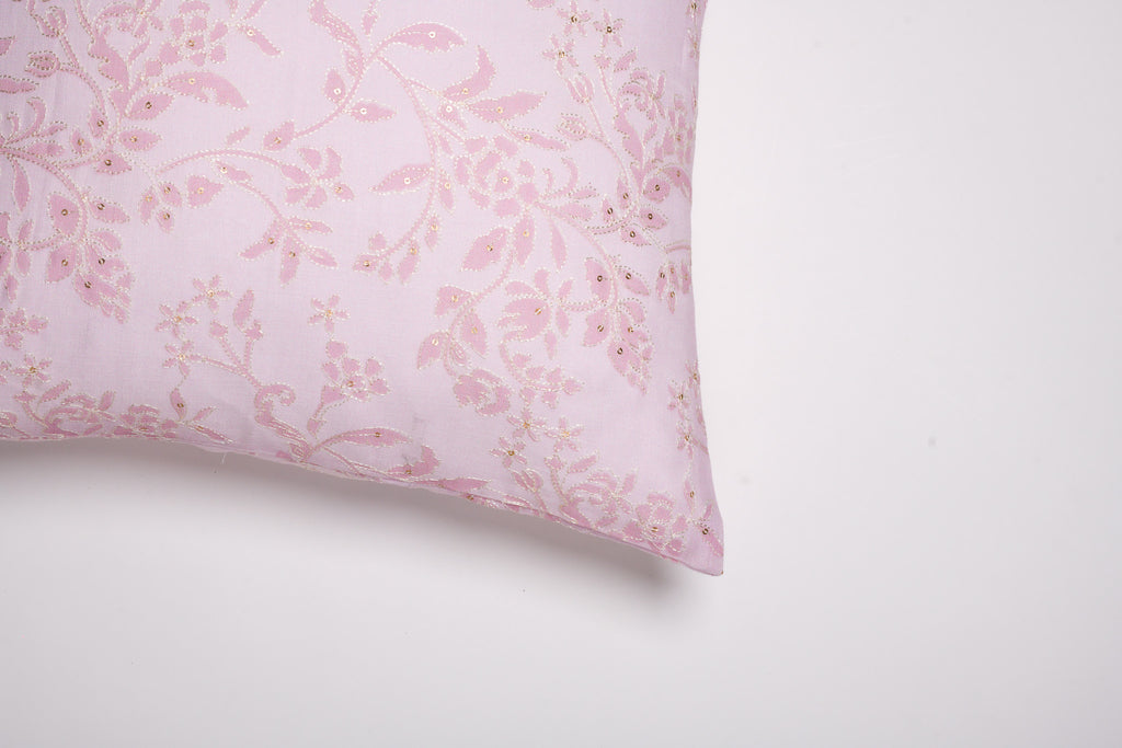 Rose Glaze – Pink Floral Cushion