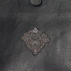 Black leather tote bag 45 x 35cm