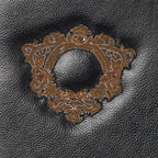 Black leather artisan folio pouch 37cm x 30cm