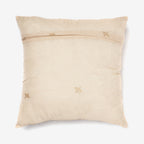 Gold weave mango - cream silk luxury cushion with beads