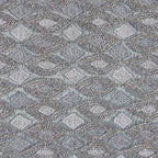 Grey silk beaded luxury cushion