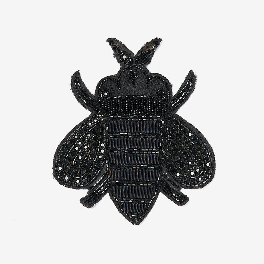 Queen bee embroidered patch