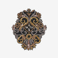 Stone embroidered patch work