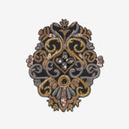 Stone embroidered patch work