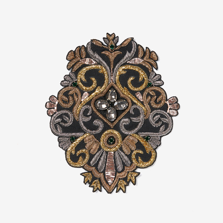 Stone embroidered patch work