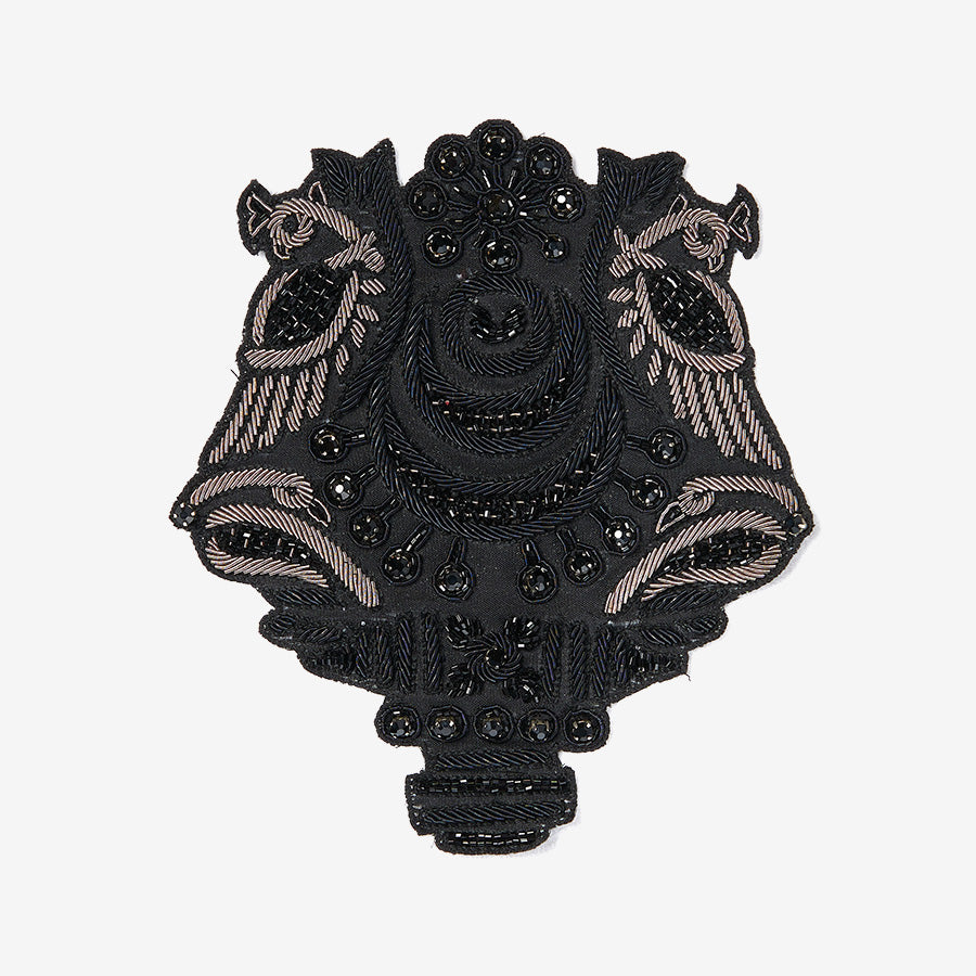 Peacock embroidered patch