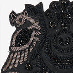 Peacock embroidered patch
