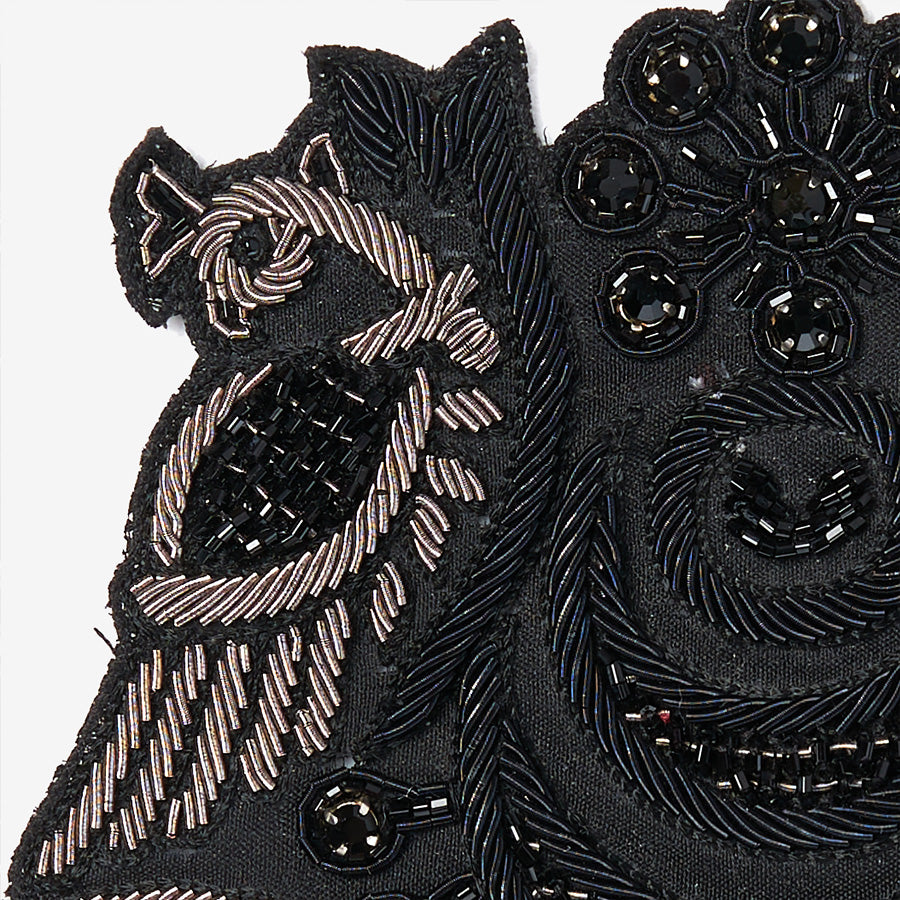 Peacock embroidered patch