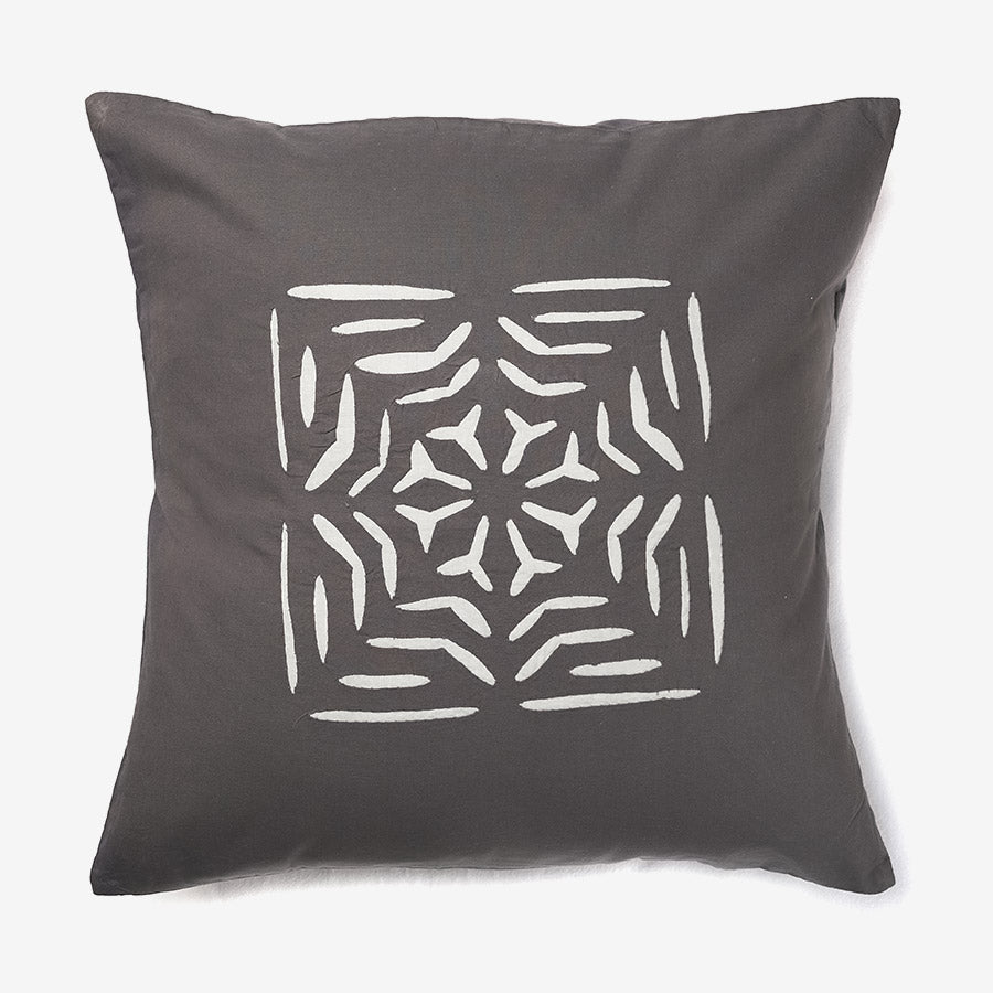 Grey and white luxury cushion cover made from cotton