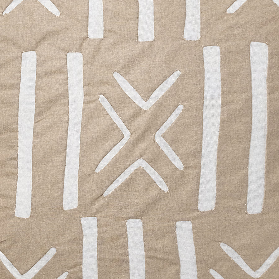 Geometric - beige luxury cushion