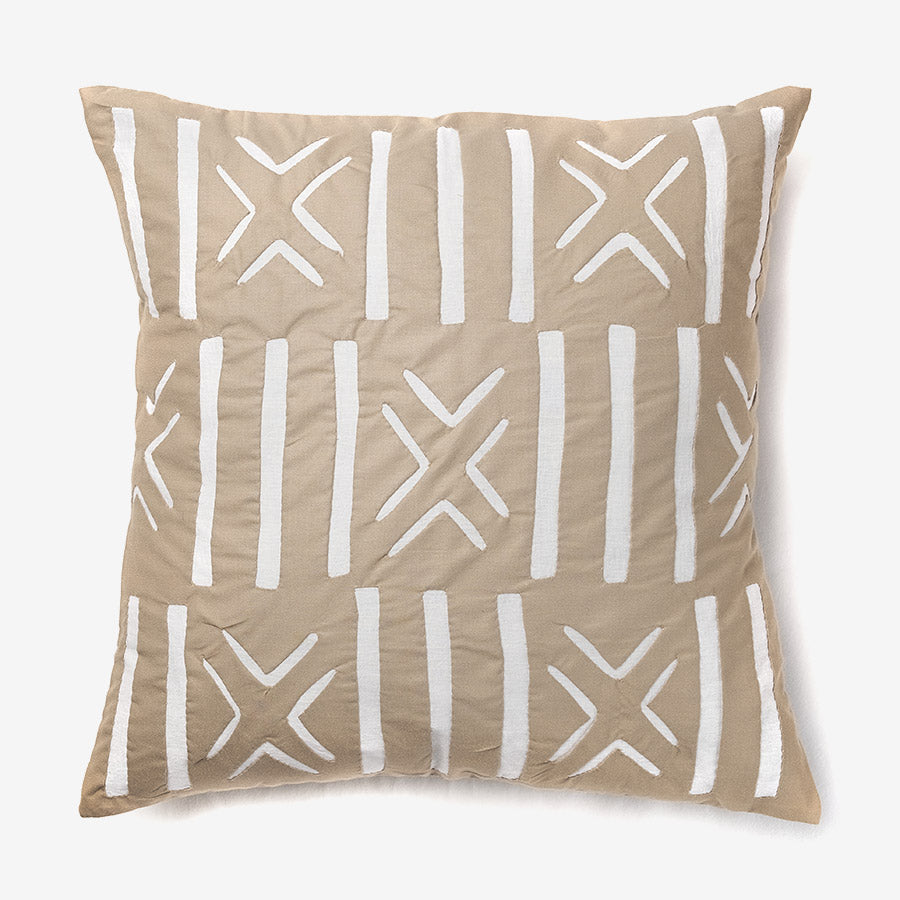 Geometric - beige luxury cushion