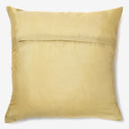 Grey & gold silk luxury cushion with brocade motifs & sequins