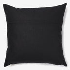 back of a Summer birds - black linen luxury cushion with sequins, stones & beds