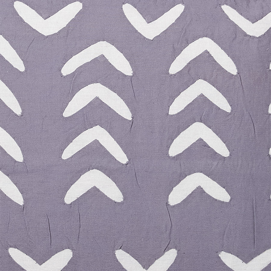 Grey and White Luxury Cotton Cushion Cover with Grey Tassels