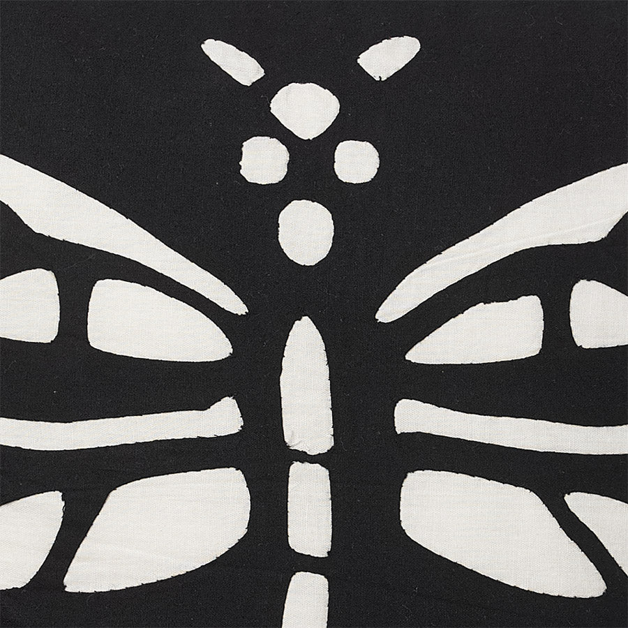 Dragonfly effect - black & white luxury cushion cover